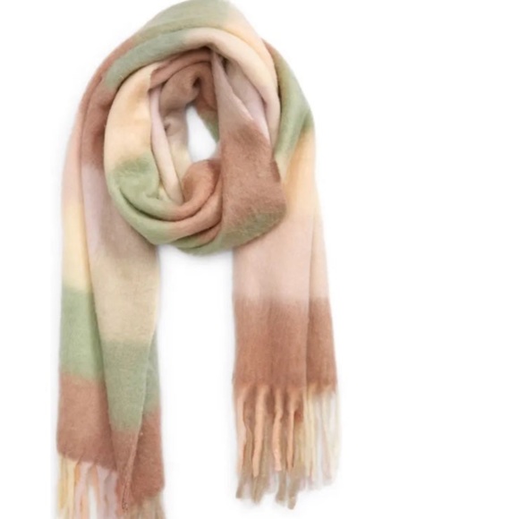 Pre Owned Madewell Brushed Plaid Oversized Scarf - Picture 2 of 9